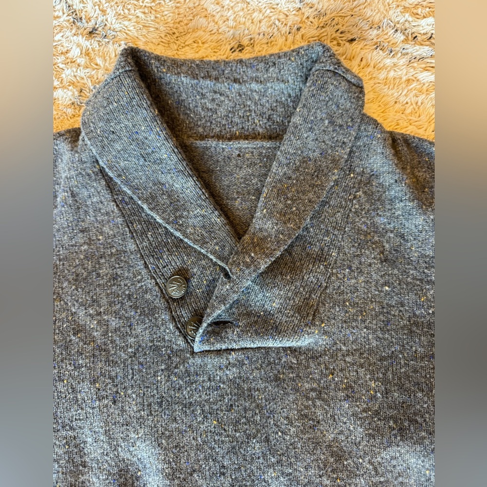 Men's Rag n Bone Gray Sweater with Shawl Collar